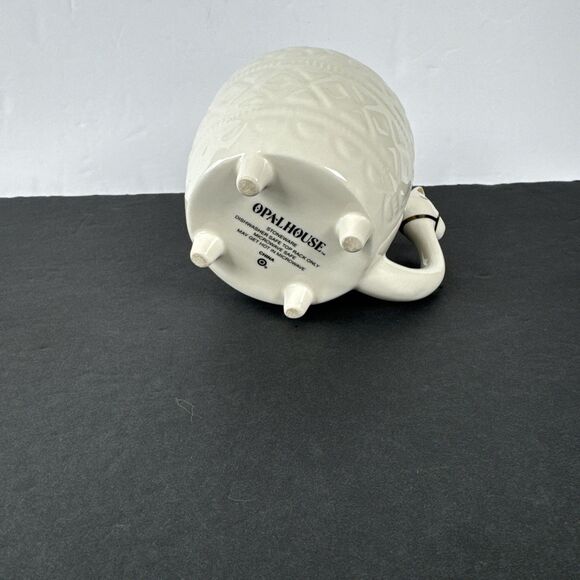 Llama Coffee Mug‎ Cup Opalhouse Cream White Gold Accents Textured - Picture 7 of 9
